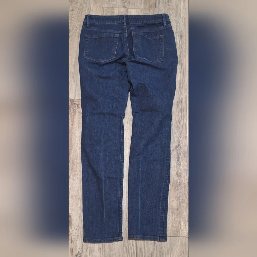 #1683 Ann Taylor Loft Blue Curvy Skinny Jeans Dark Indigo Sz. 8